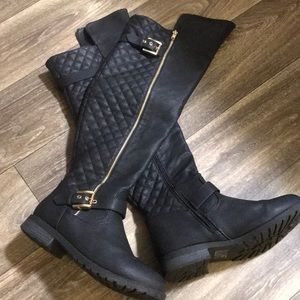 Black Knee High Boots